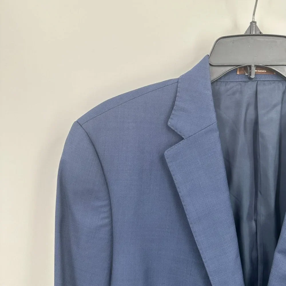 Peter Millar Blazer Jacket Mens‎ 42 Blue Single Breasted Business Casual FLAWS